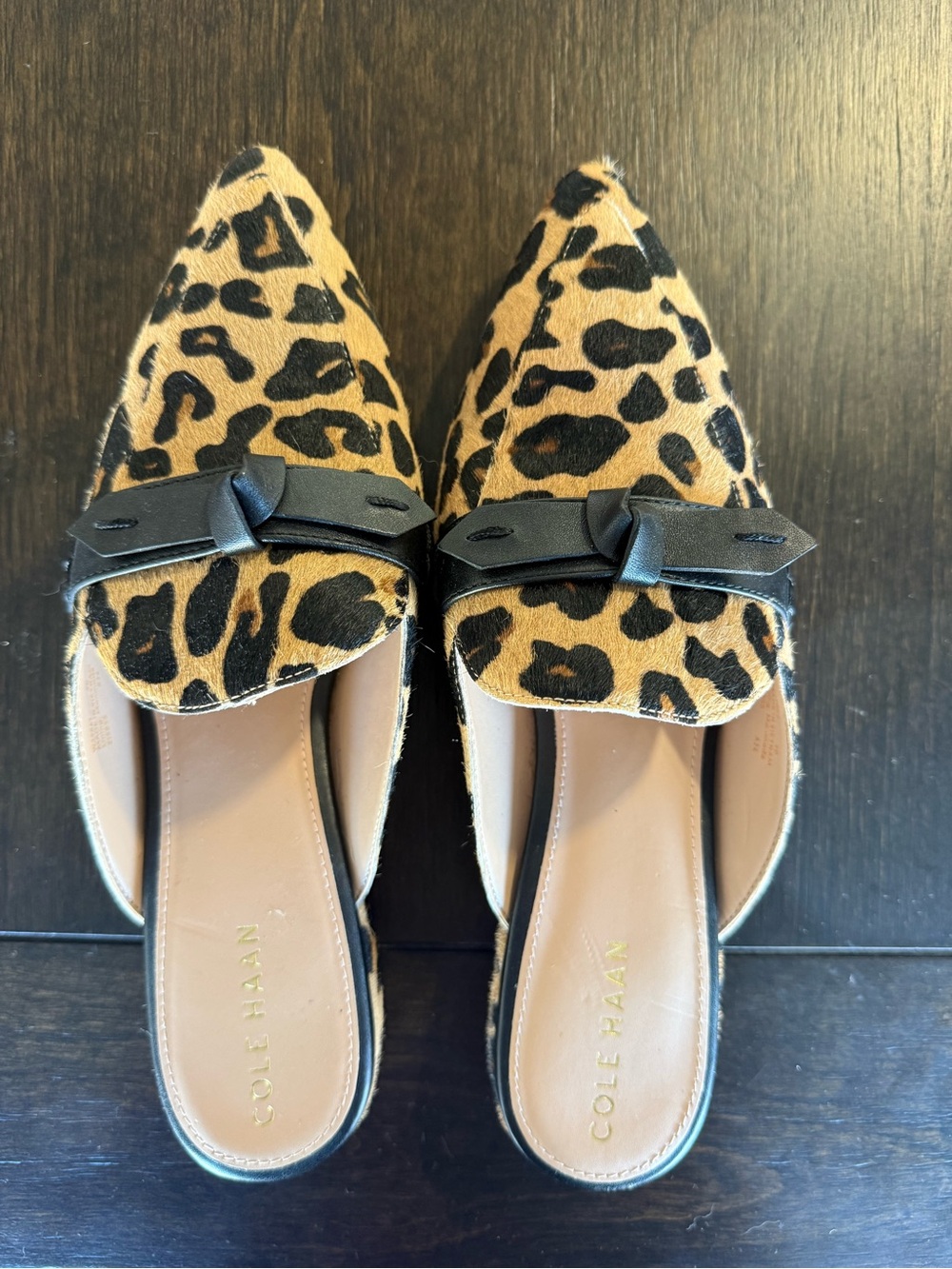 Cole Haan Leopard Calf Hair Mules - NWOT β¨ - Picture 3 of 7